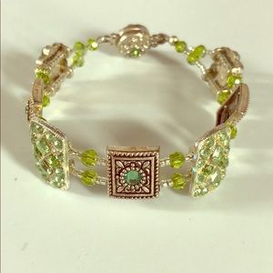 Swarovski Crystals in Green Amazing Bracelet